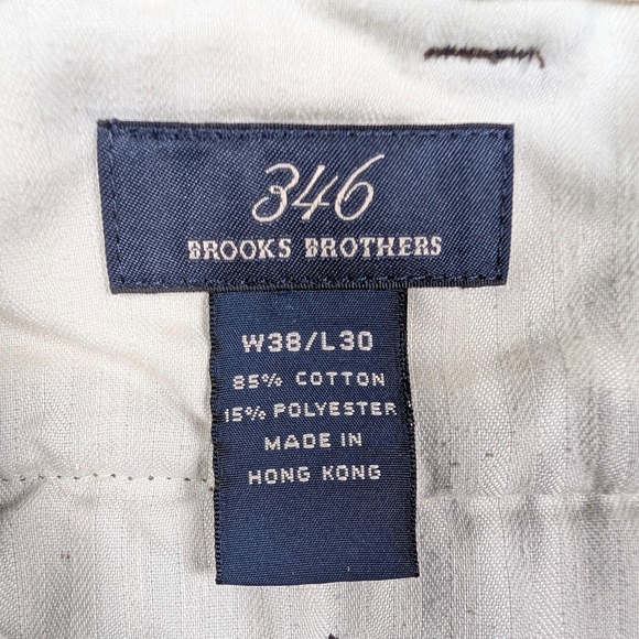 Vintage Brooks Brothers Pants Mens 38x30 Brown Corduroy Pleated Cuffed Y2K - Picture 2 of 8